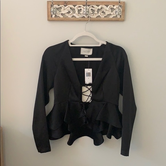 Alexis Tops - Alexis black peplum blouse
